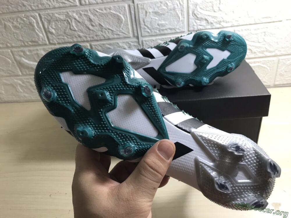 Adidas Predator Freak+ FG Football Boots - White/Black/Green