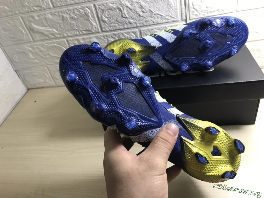 Adidas Predator Freak.1 Low FG Football Boots - Black/Blue/Green