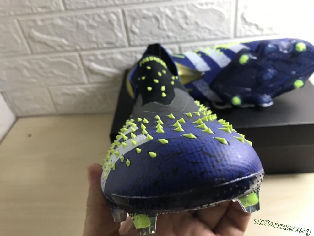 Adidas Predator Freak+ FG Football Boots - Black/White/Blue