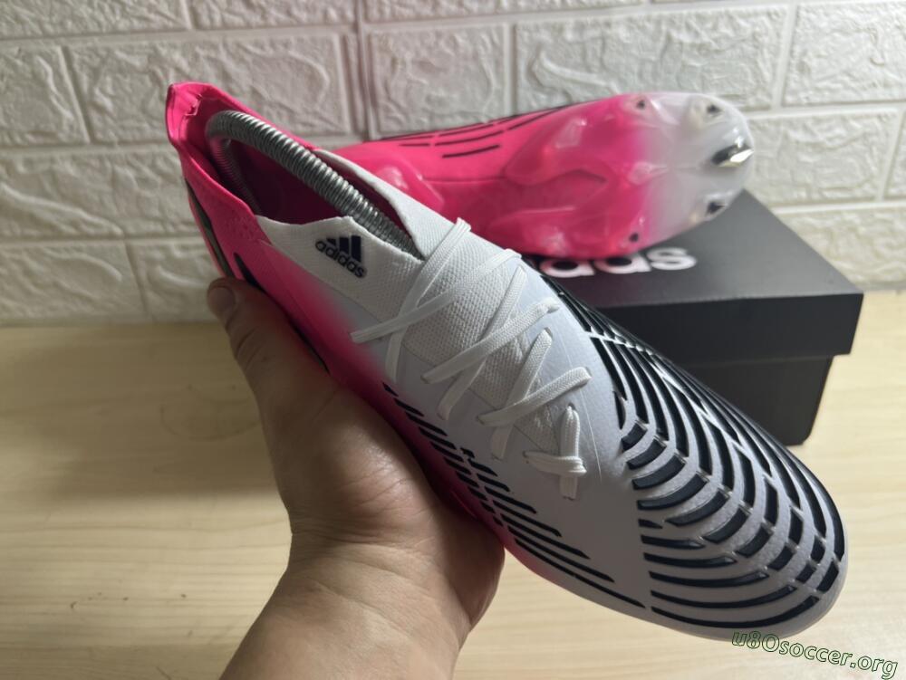 Adidas Predator Edge.1 Low FG Football Boots - White/Pink