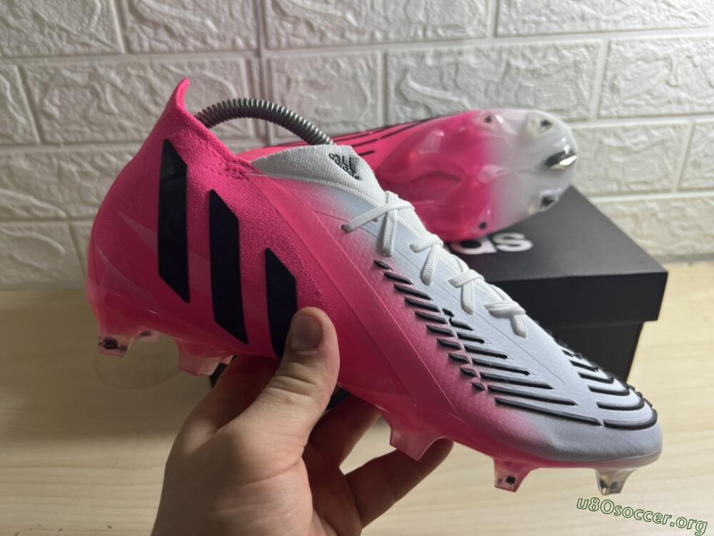 Adidas Predator Edge.1 Low FG Football Boots - White/Pink