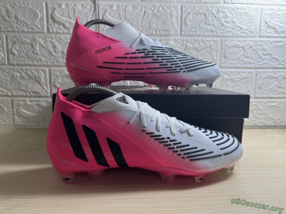 Adidas Predator Edge.1 Low FG Football Boots - White/Pink