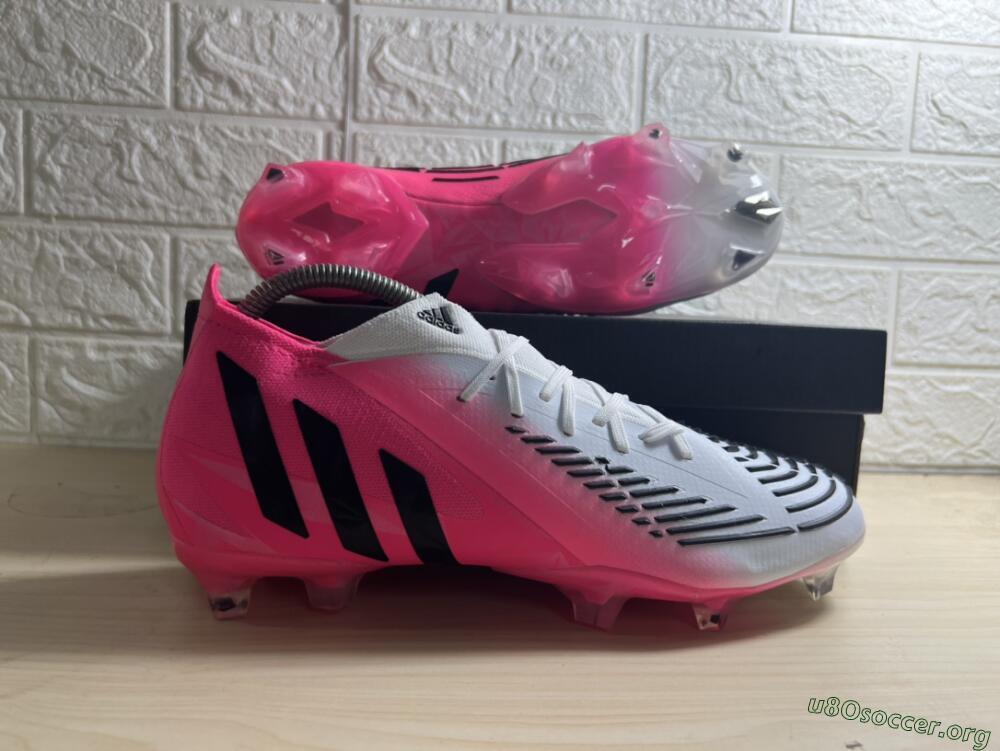 Adidas Predator Edge.1 Low FG Football Boots - White/Pink
