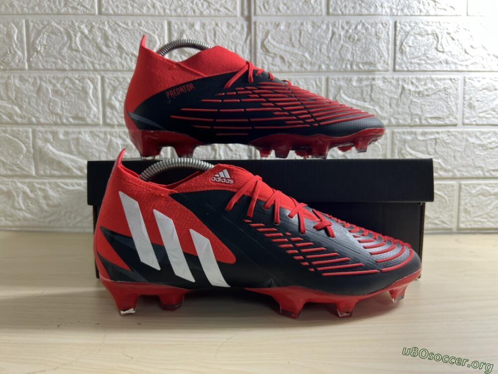 Adidas Predator Edge Geometric.1 FG Football Boots - Red/Black/White