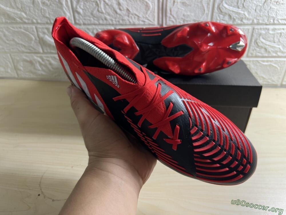 Adidas Predator Edge Geometric.1 FG Football Boots - Red/Black/White