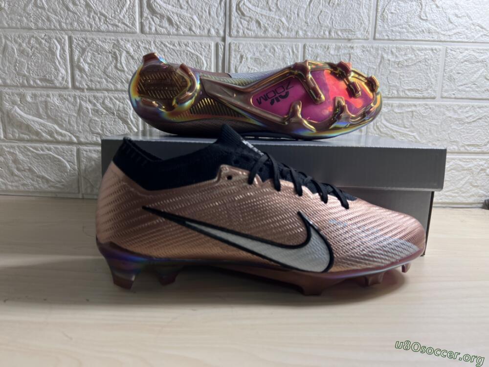 Nike Air Zoom Mercurial Vapor 15 Elite FG Football Boots - Gold/White/Black