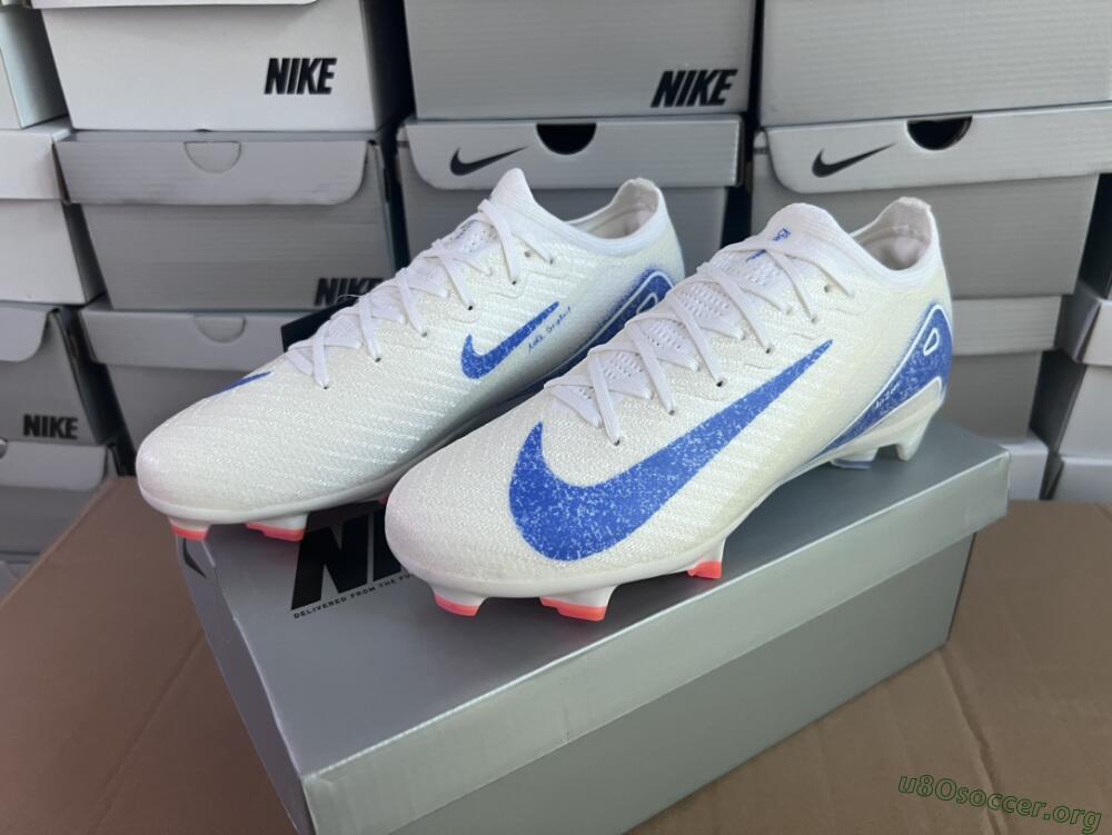 Nike Air Zoom Mercurial Vapor 16 Elite FG Football Boots - White/Silver/Blue/Orange