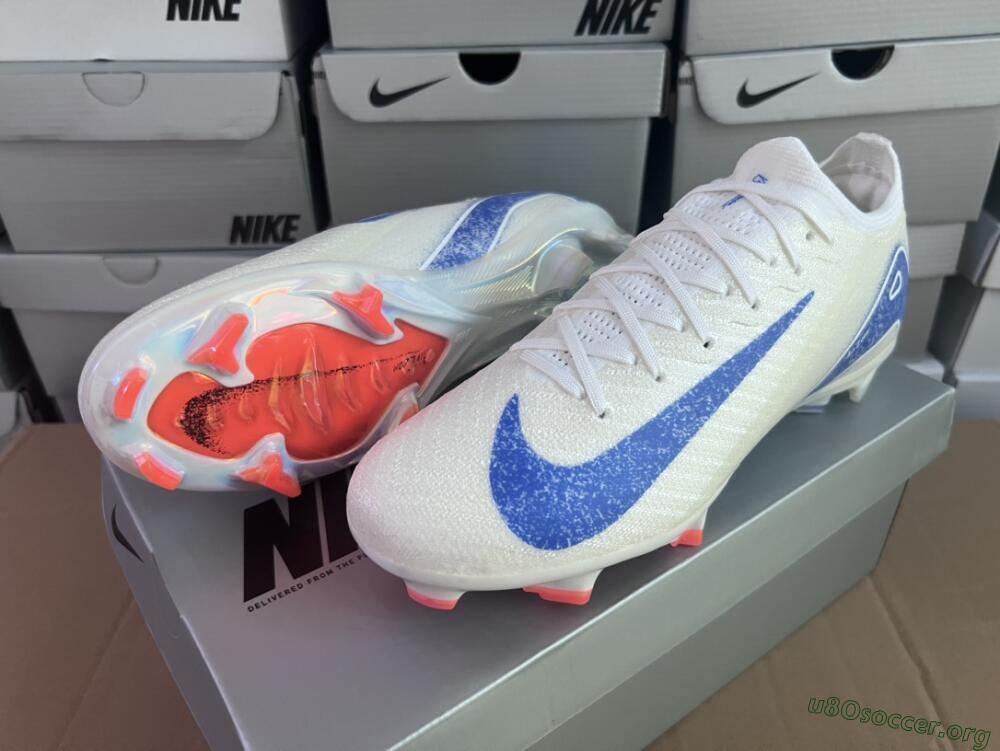Nike Air Zoom Mercurial Vapor 16 Elite FG Football Boots - White/Silver/Blue/Orange