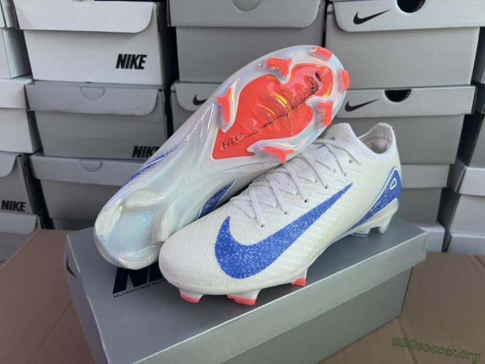 Nike Air Zoom Mercurial Vapor 16 Elite FG Football Boots - White/Silver/Blue/Orange