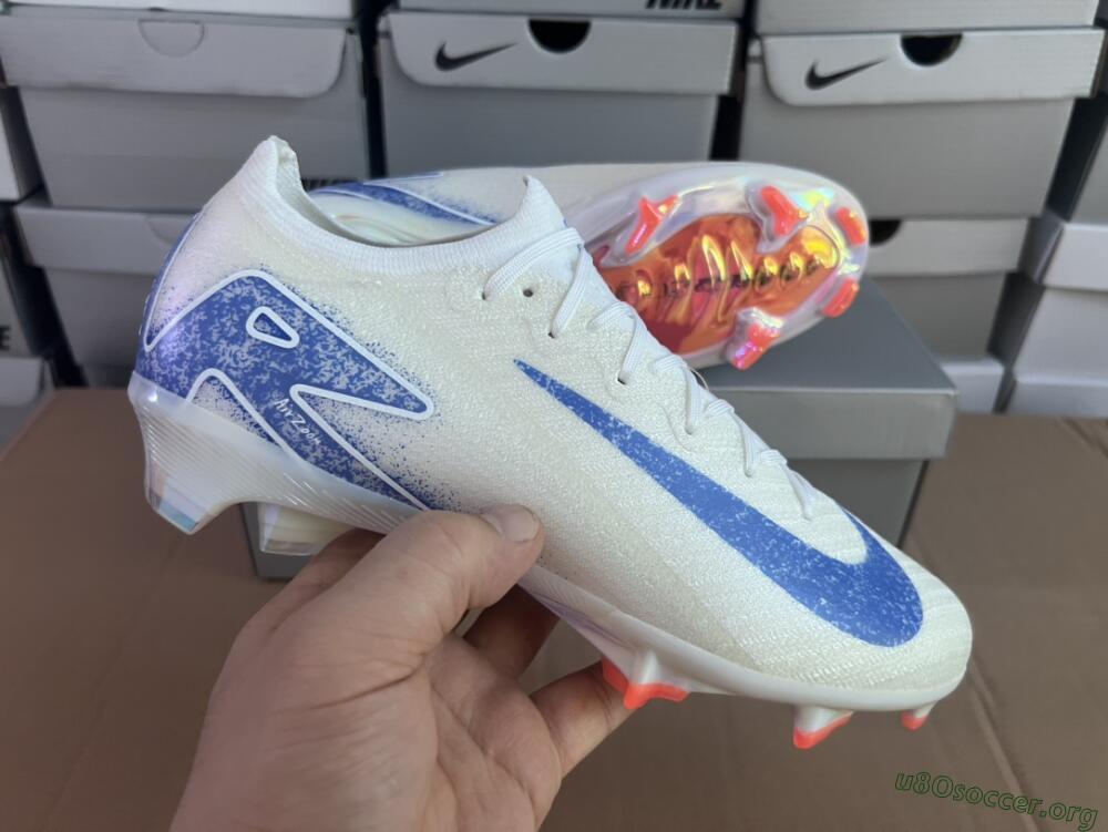 Nike Air Zoom Mercurial Vapor 16 Elite FG Football Boots - White/Silver/Blue/Orange