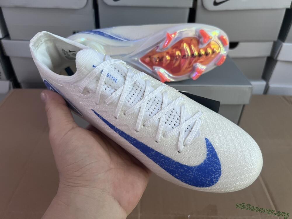 Nike Air Zoom Mercurial Vapor 16 Elite FG Football Boots - White/Silver/Blue/Orange