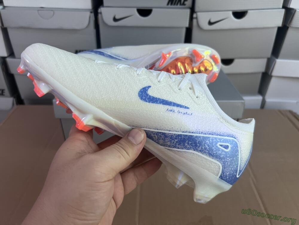 Nike Air Zoom Mercurial Vapor 16 Elite FG Football Boots - White/Silver/Blue/Orange