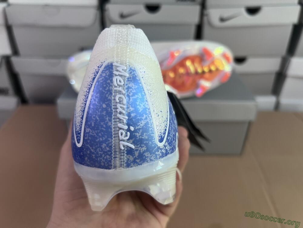 Nike Air Zoom Mercurial Vapor 16 Elite FG Football Boots - White/Silver/Blue/Orange