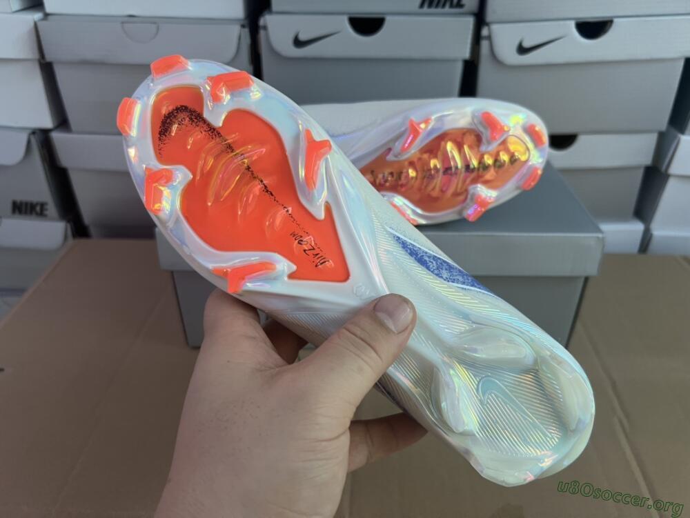 Nike Air Zoom Mercurial Vapor 16 Elite FG Football Boots - White/Silver/Blue/Orange