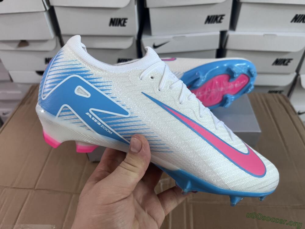 Nike Air Zoom Mercurial Vapor 16 Elite FG Football Boots - White/Pink/Blue