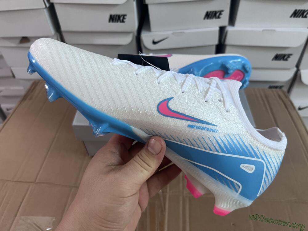 Nike Air Zoom Mercurial Vapor 16 Elite FG Football Boots - White/Pink/Blue