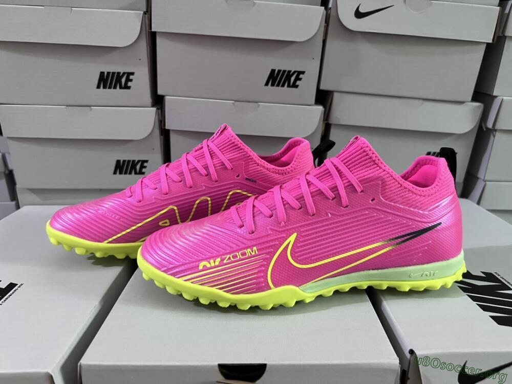 Nike Air Zoom Mercurial Vapor 15 Pro TF Football Shoes - Pink/Yellow/Green/Black