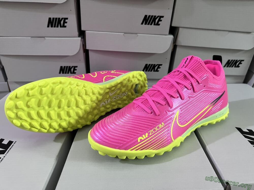 Nike Air Zoom Mercurial Vapor 15 Pro TF Football Shoes - Pink/Yellow/Green/Black