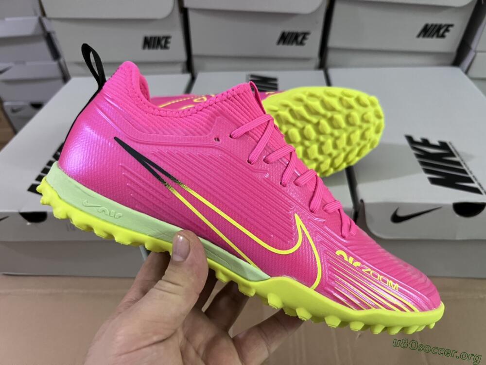 Nike Air Zoom Mercurial Vapor 15 Pro TF Football Shoes - Pink/Yellow/Green/Black