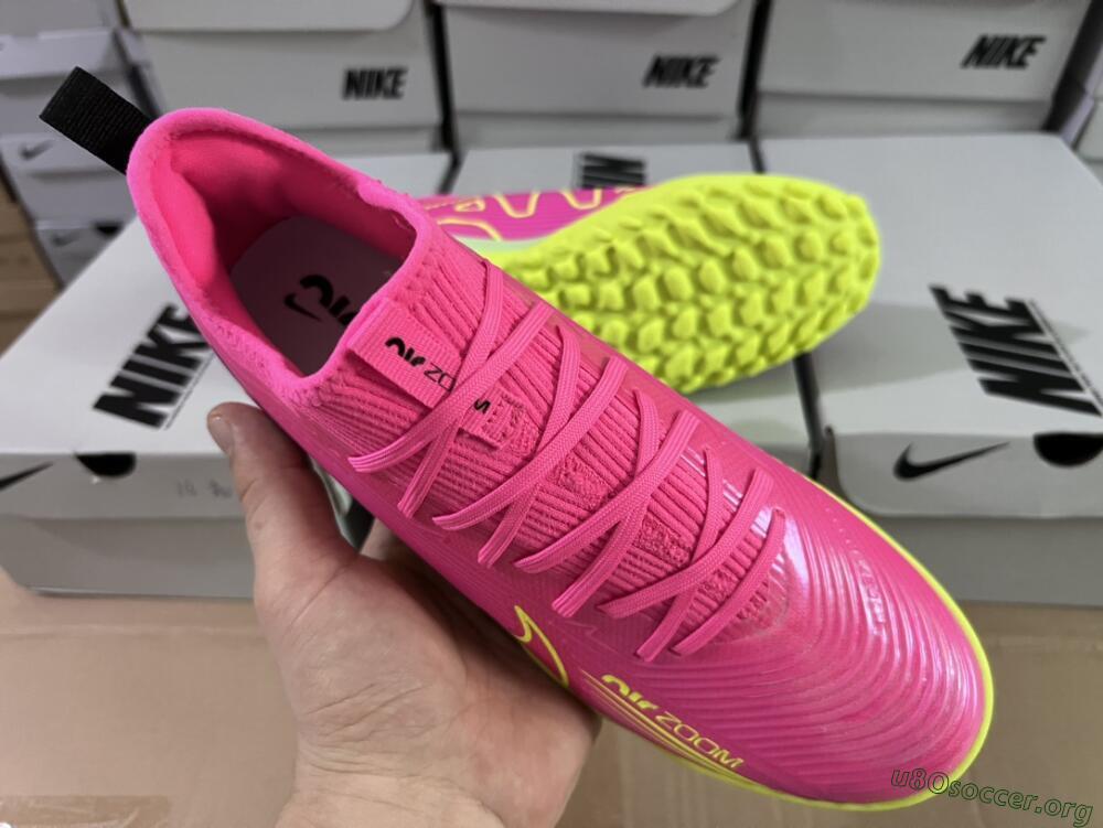 Nike Air Zoom Mercurial Vapor 15 Pro TF Football Shoes - Pink/Yellow/Green/Black