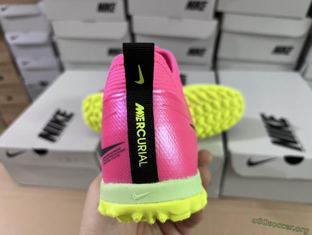 Nike Air Zoom Mercurial Vapor 15 Pro TF Football Shoes - Pink/Yellow/Green/Black