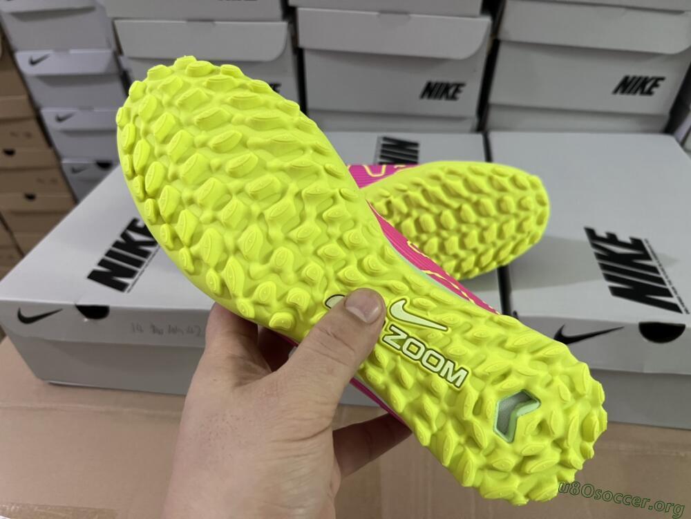 Nike Air Zoom Mercurial Vapor 15 Pro TF Football Shoes - Pink/Yellow/Green/Black