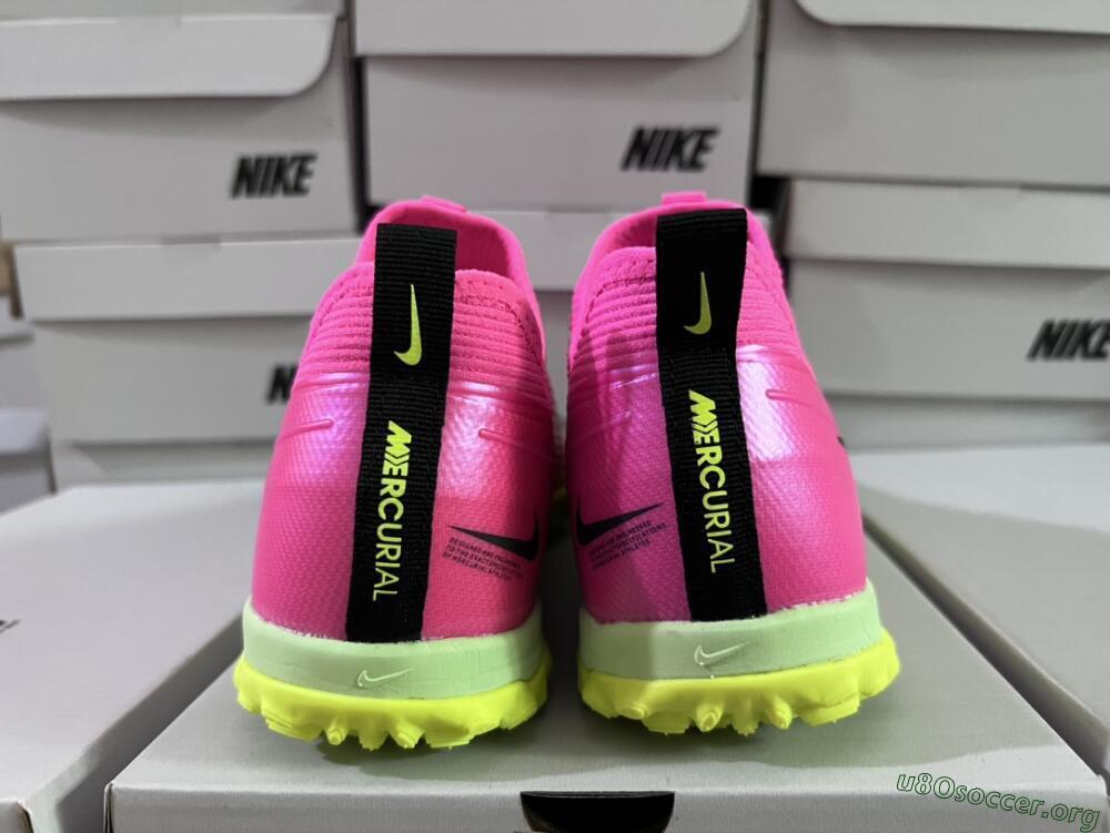 Nike Air Zoom Mercurial Vapor 15 Pro TF Football Shoes - Pink/Yellow/Green/Black