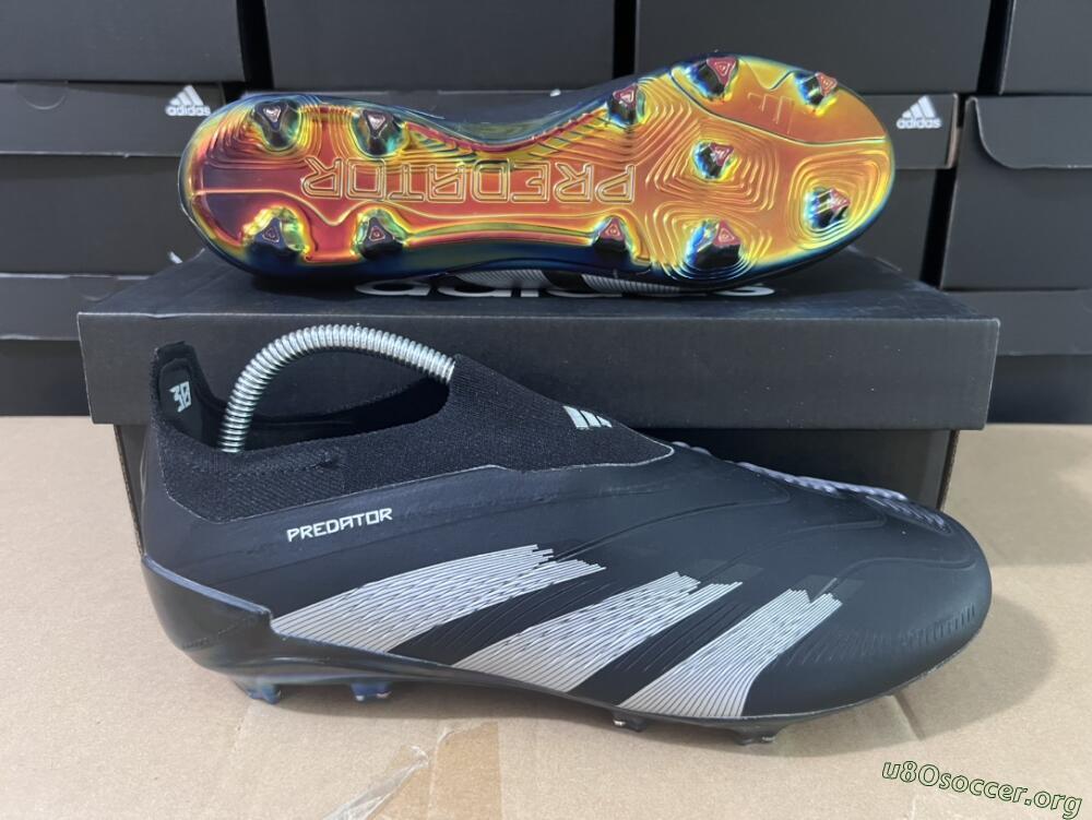 Adidas Predator Accuracy+ Laceless FG Football Boots - Black/Silver