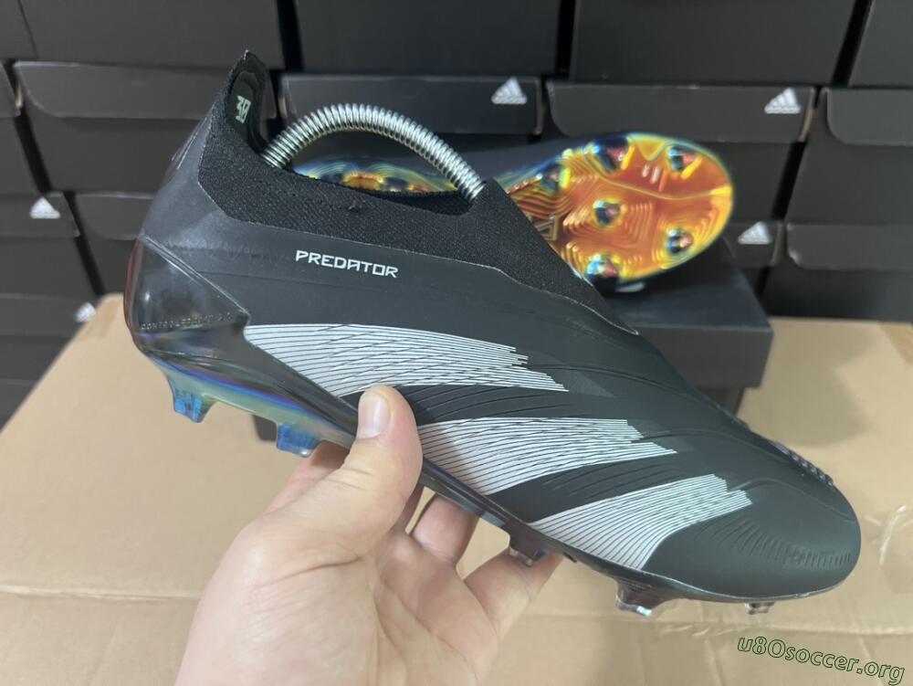 Adidas Predator Accuracy+ Laceless FG Football Boots - Black/Silver