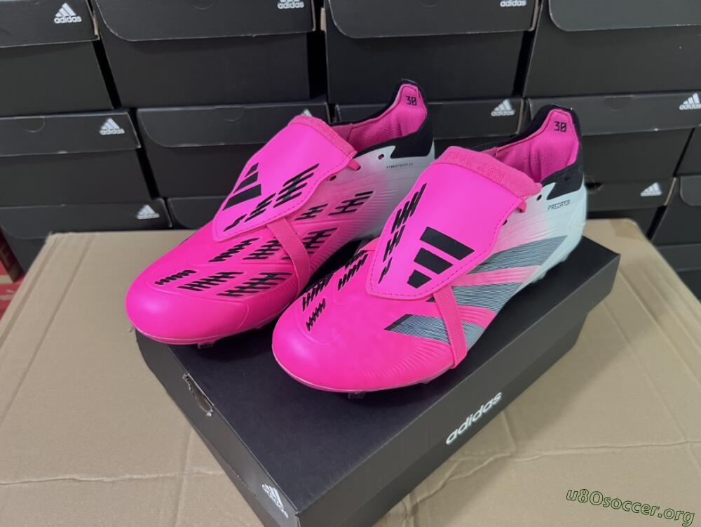 Adidas Predator Elite Foldover Tongue FG Football Boots - Pink/Grey/White