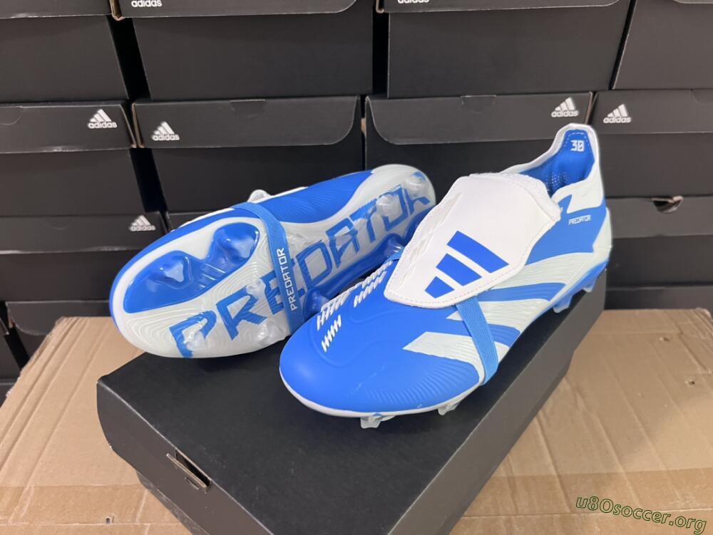 Adidas Predator Elite Foldover Tongue FG Football Boots - Blue/white/Beige