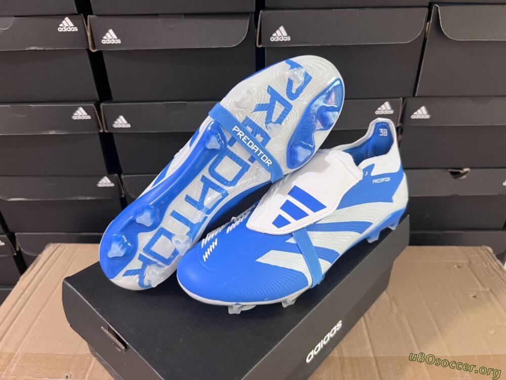 Adidas Predator Elite Foldover Tongue FG Football Boots - Blue/white/Beige