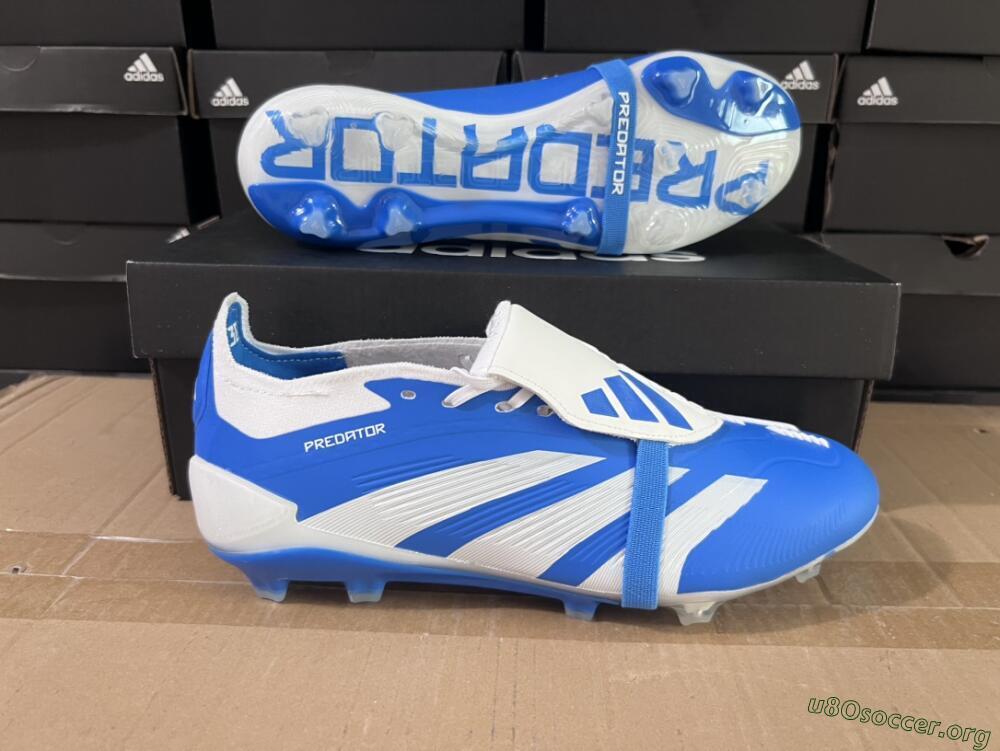 Adidas Predator Elite Foldover Tongue FG Football Boots - Blue/white/Beige