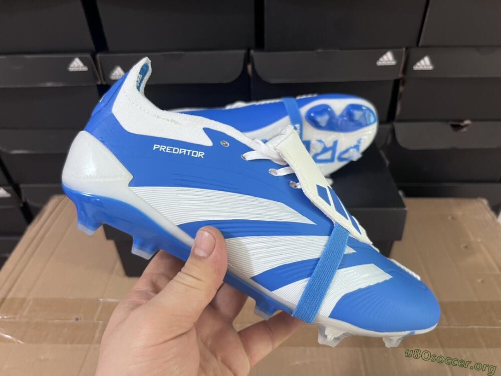Adidas Predator Elite Foldover Tongue FG Football Boots - Blue/white/Beige