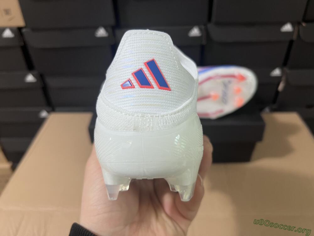 Adidas F50 Adizero FG Football Boots - White/Blue/Pink