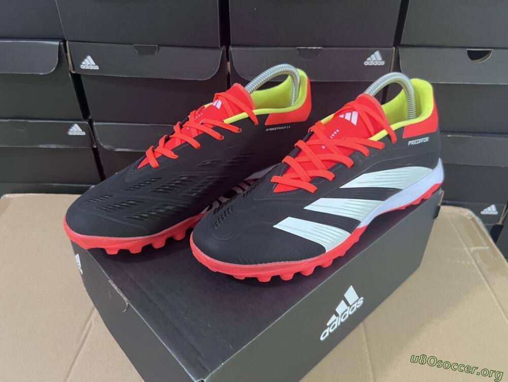 Adidas Predator 24 Elite TF Football Shoes - Black/White/Orange