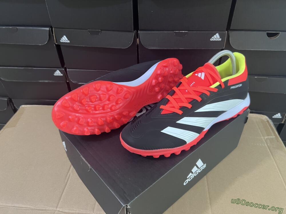 Adidas Predator 24 Elite TF Football Shoes - Black/White/Orange