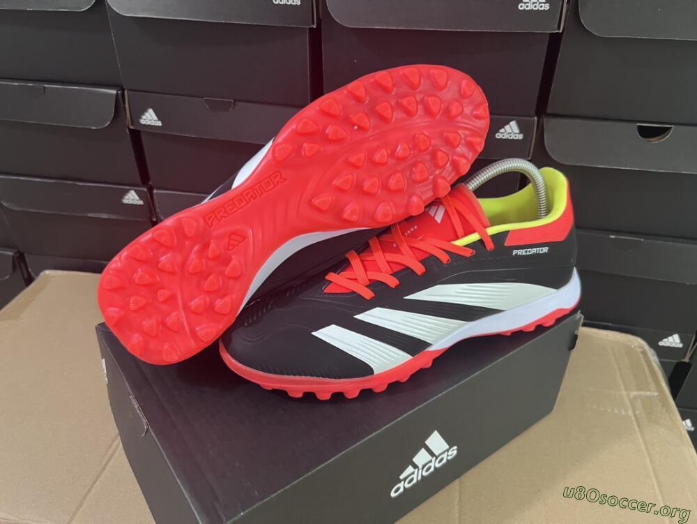 Adidas Predator 24 Elite TF Football Shoes - Black/White/Orange