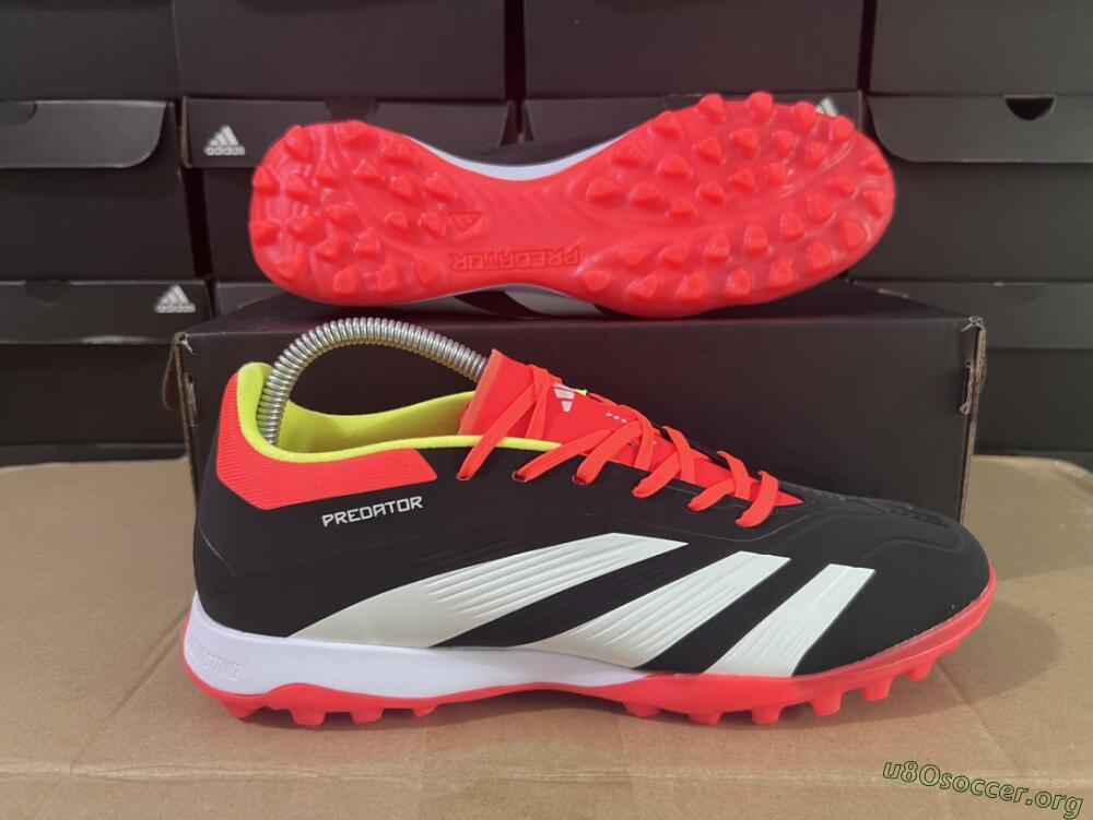 Adidas Predator 24 Elite TF Football Shoes - Black/White/Orange
