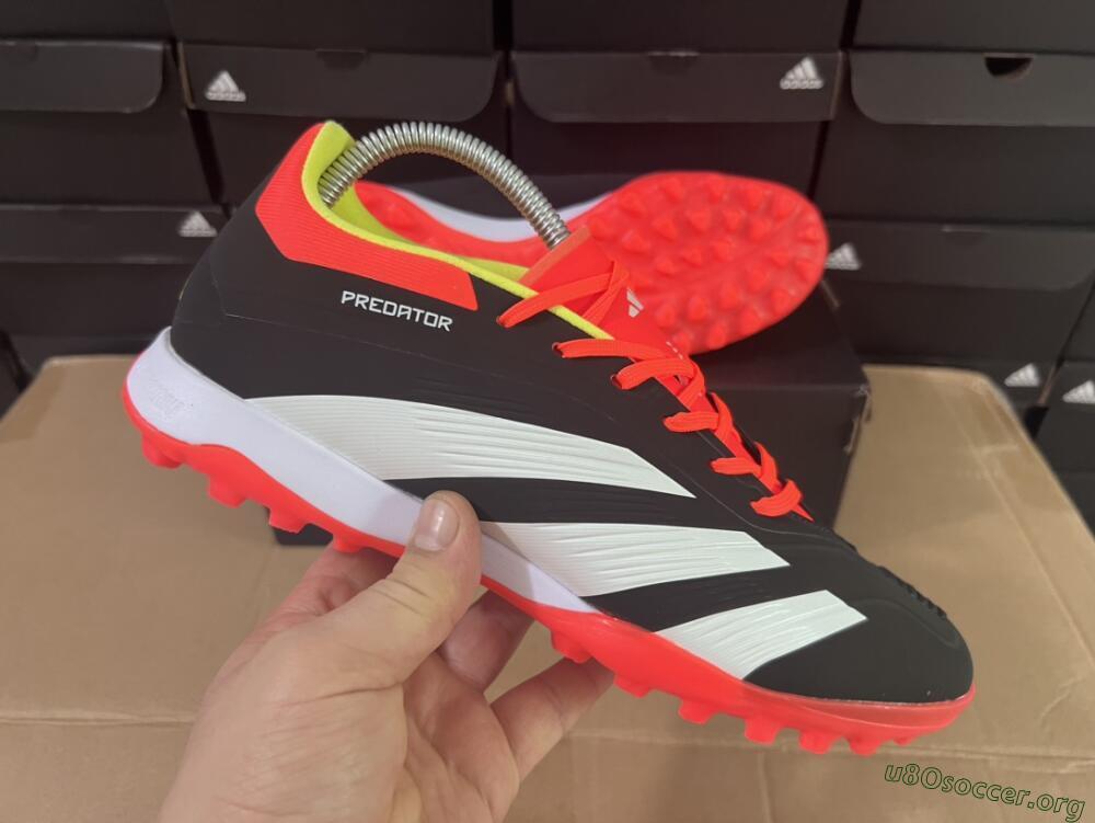 Adidas Predator 24 Elite TF Football Shoes - Black/White/Orange