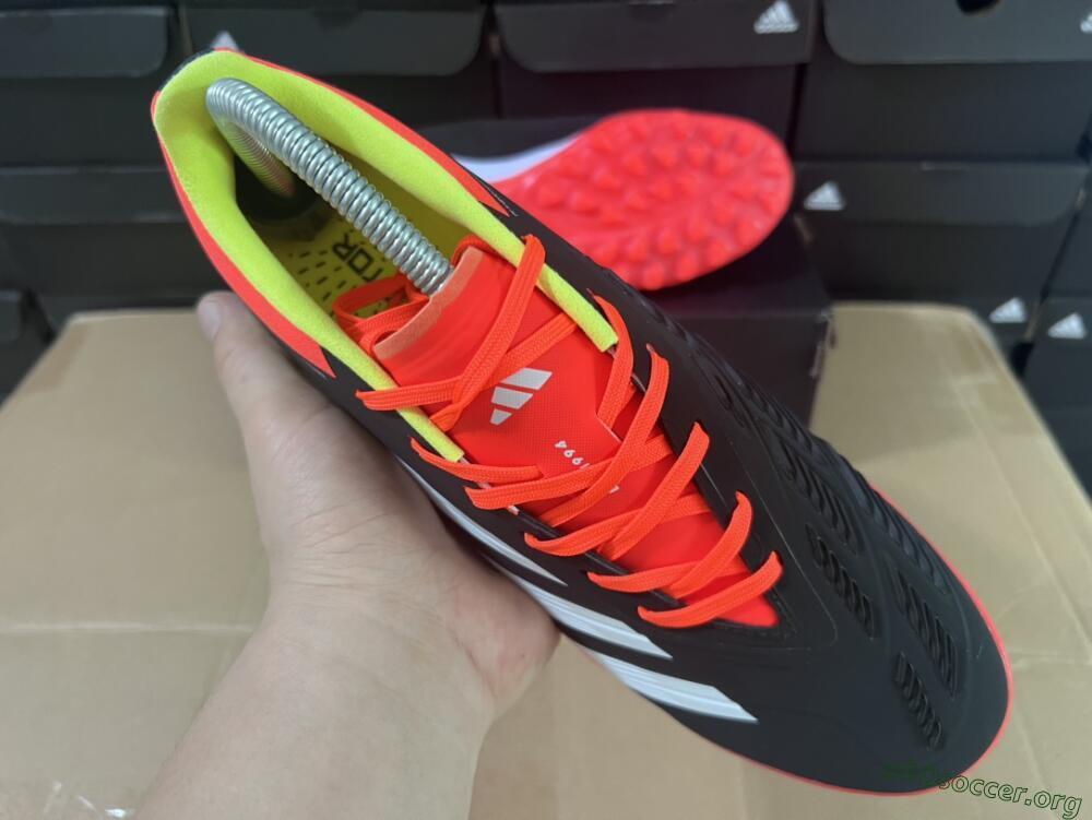 Adidas Predator 24 Elite TF Football Shoes - Black/White/Orange