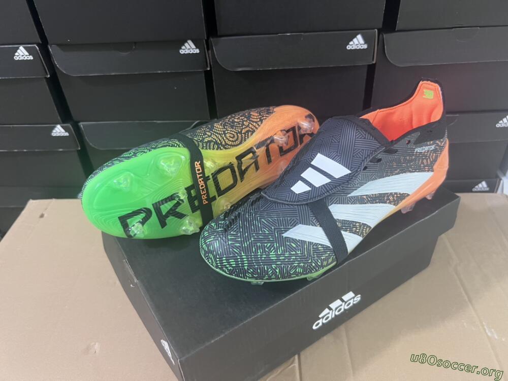 Adidas Predator Elite Foldover Tongue FG Football Boots - Black/White/Green