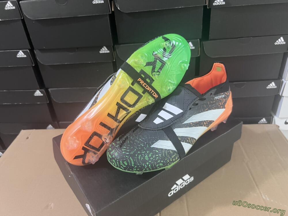 Adidas Predator Elite Foldover Tongue FG Football Boots - Black/White/Green