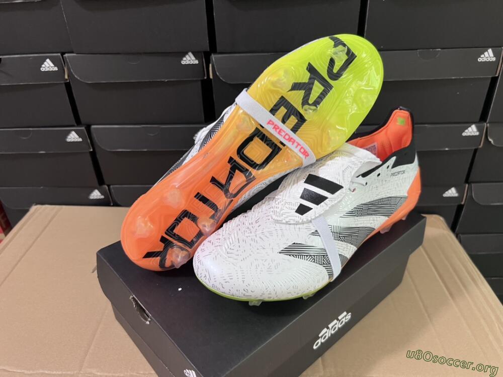 Adidas Predator Elite Foldover Tongue FG Football Boots - White/Black/Orange