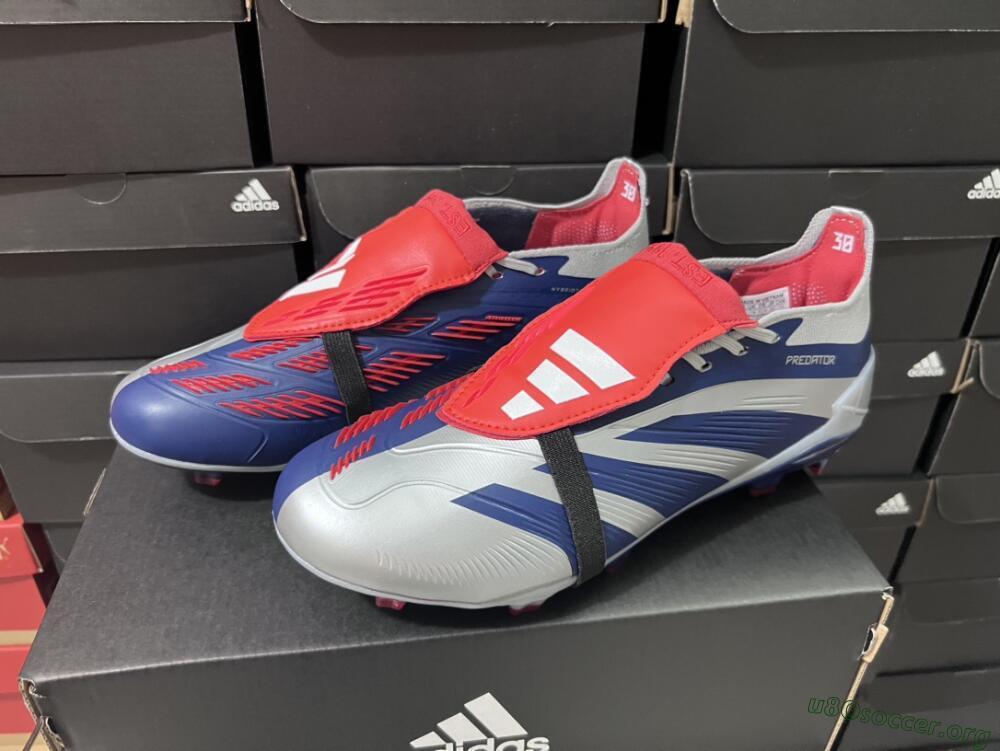 Adidas Predator Elite Foldover Tongue FG Football Boots - Silver/Black/Red
