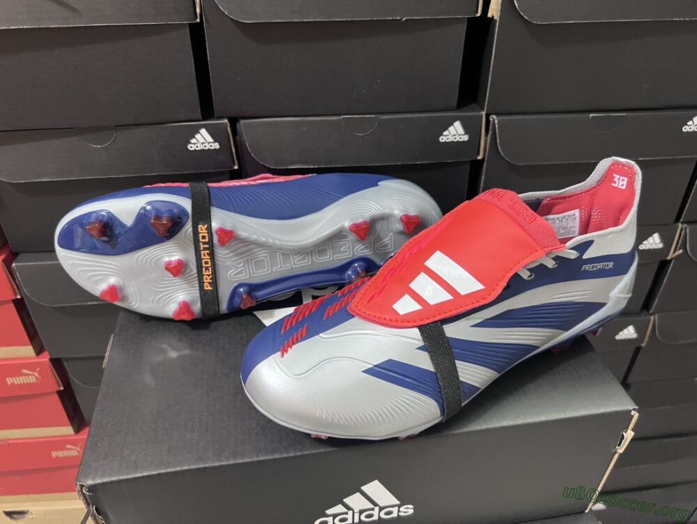 Adidas Predator Elite Foldover Tongue FG Football Boots - Silver/Black/Red