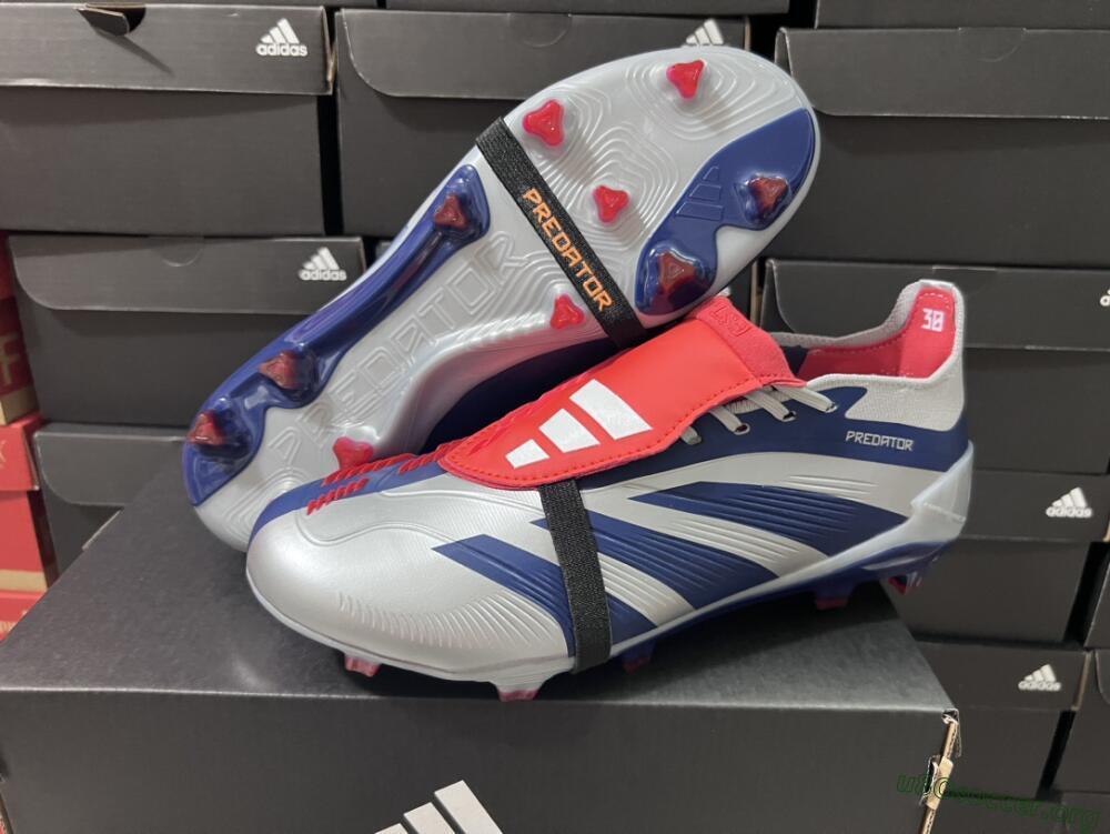 Adidas Predator Elite Foldover Tongue FG Football Boots - Silver/Black/Red