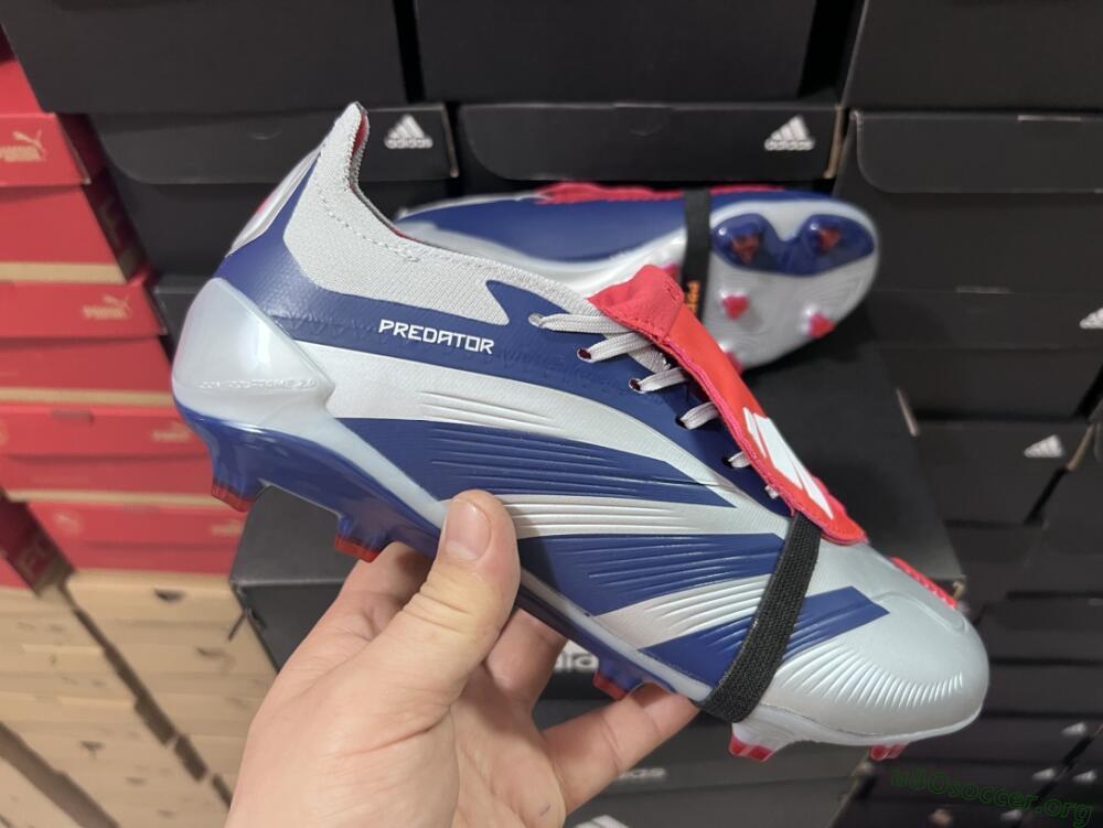 Adidas Predator Elite Foldover Tongue FG Football Boots - Silver/Black/Red