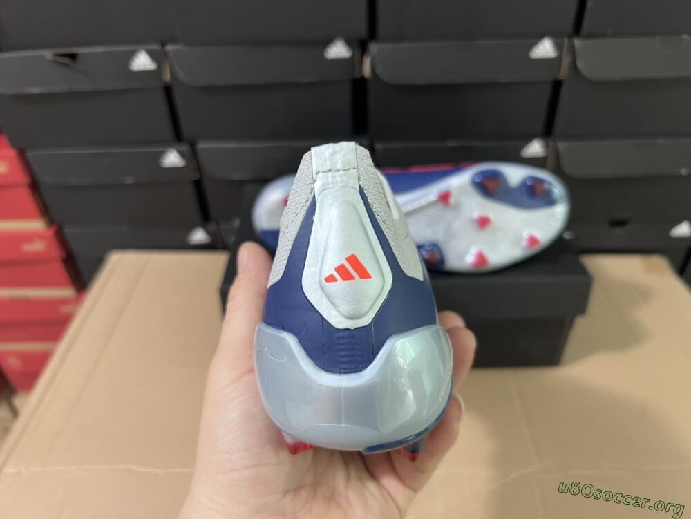 Adidas Predator Accuracy+ Laceless FG Football Boots - Silver/Blue/Red