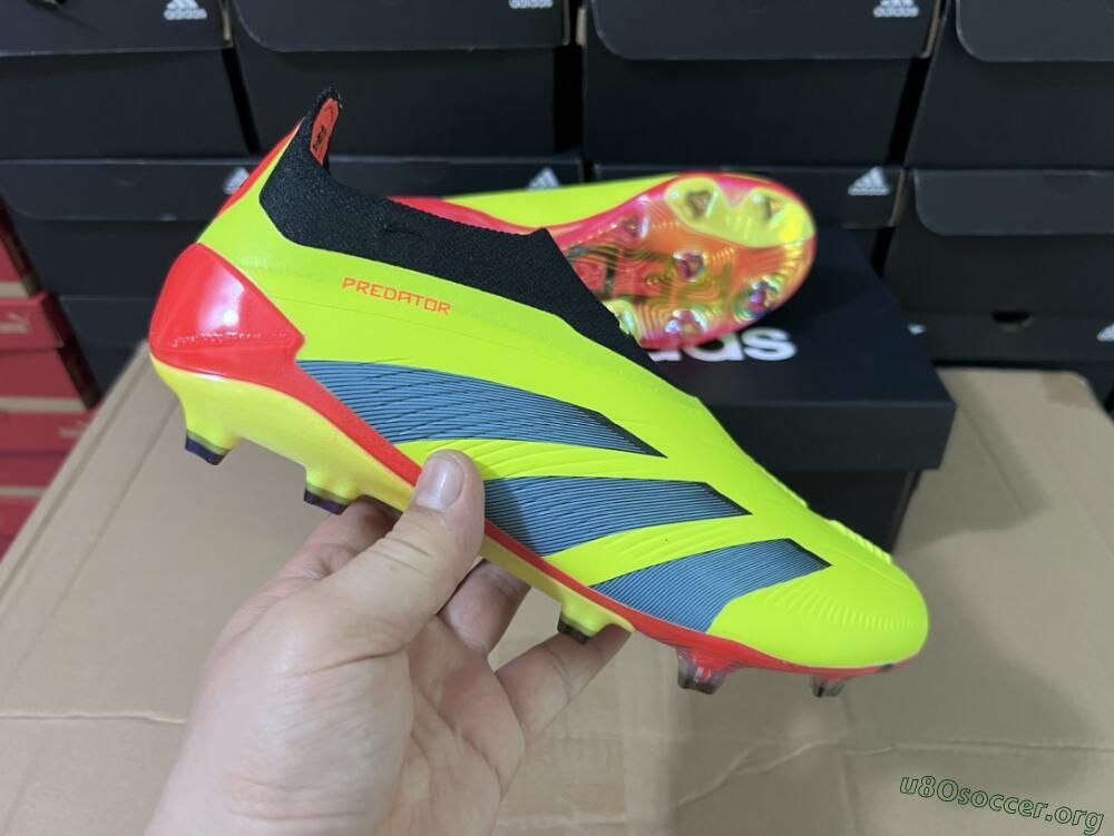 Adidas Predator Accuracy+ Laceless FG Football Boots - Yellow/Black/Grey